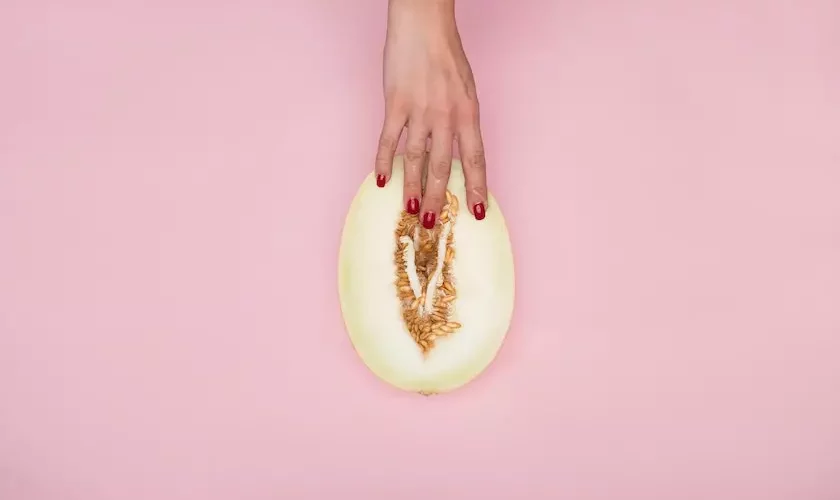 fingers on fruit