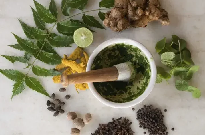Ayurvedic-herbs-and-spices-on-table