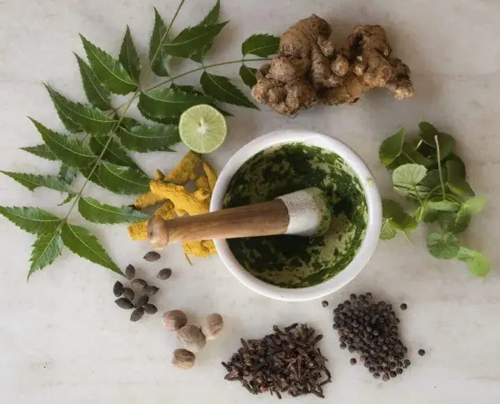 Ayurvedic-herbs-and-spices-on-table