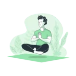 A man doing meditation
