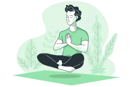 A man doing meditation