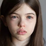 This picture shows a girl with redness in their eyes